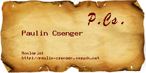 Paulin Csenger névjegykártya